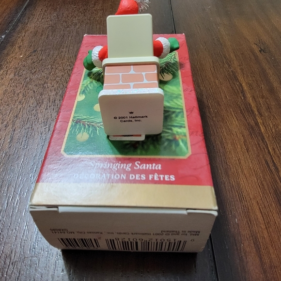 Vintage 2001 Hallmark Springing Santa Ornament - Picture 3 of 3